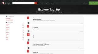 
                            3. Explore Tag: ftp - Shodan