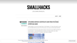 
                            6. Exploring Servis24 certificate card from the Česká spořitelna bank ...