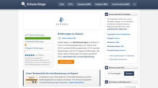 
                            3. Exporo Erfahrungen (33 Berichte) - Kritische Anleger
