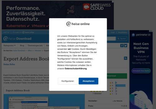 
                            3. Export Address Book | heise Download