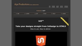 
                            7. Export HTML5 from InDesign with in5 - Home - Ajar Productions