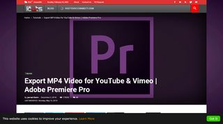 
                            4. Export MP4 Video for YouTube & Vimeo | Adobe Premiere Pro
