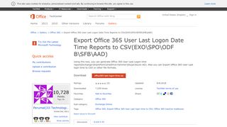 
                            2. Export Office 365 User Last Logon Date Time Reports to CSV(EXO ...