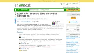 
                            8. Export PDF - default to same directory as ODT/DOC file - Ask ...