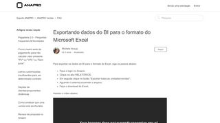 
                            4. Exportando dados do BI para o formato do ... - Suporte ANAPRO