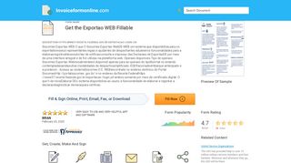 
                            11. Exportao WEB Fill Online, Printable, Fillable, Blank - invoiceformonline ...