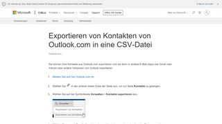 
                            3. Exportieren von Kontakten von Outlook.com in eine CSV-Datei - Outlook