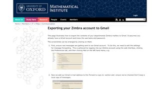 
                            8. Exporting your Zimbra account to Gmail | Mathematical Institute