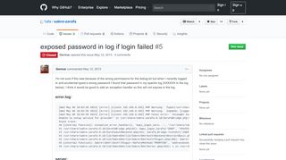 
                            11. exposed password in log if login failed · Issue #5 · 1afa/sabre-zarafa ...
