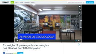 
                            11. Exposição “A presença das tecnologias nos 76 anos da PUC ... - Vimeo