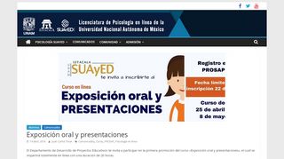 
                            8. Exposición oral y presentaciones - SUAyED Psicología - UNAM