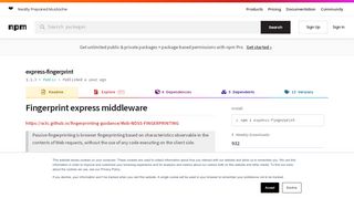 
                            9. express-fingerprint - npm