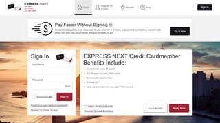 
                            5. EXPRESS NEXT Credit Card - Manage your account - Comenity