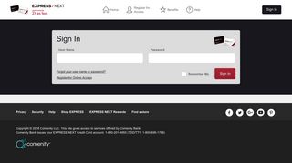 
                            2. EXPRESS NEXT Credit Card - Sign In - Comenity