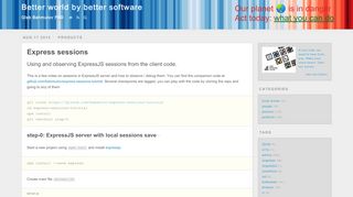 
                            13. Express sessions | Better world by better software - Gleb Bahmutov