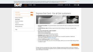 
                            4. Express Sixt Card