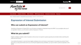 
                            7. Expression of Interest Submission | Manitoba Immigration and ...