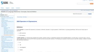 
                            1. Expressions: SAS Operators in Expressions - SAS Support