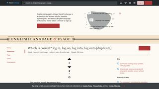 
                            2. expressions - Which is correct? log in, log on, log into, log onto ...