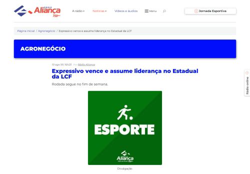 
                            13. Expressivo vence e assume liderança no Estadual da LCF