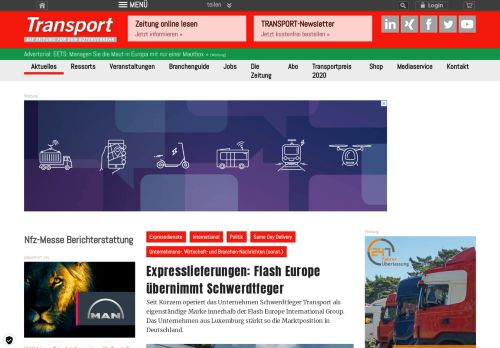 
                            8. Expresslieferungen: Flash Europe übernimmt Schwerdtfeger - Transport