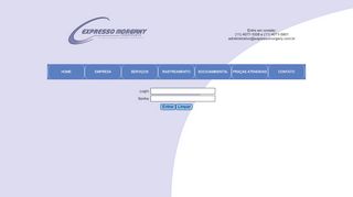 
                            8. Expresso Morgany - Transportadora - Login