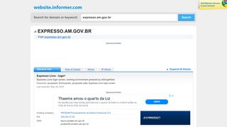 
                            5. expresso.am.gov.br at WI. Expresso Livre - login* - Website Informer