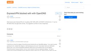 
                            11. ExpressVPN blocked with with OpenDNS – OpenDNS