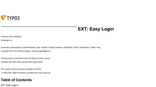 
                            3. EXT: Easy Login - TYPO3 documentation - typo3.org