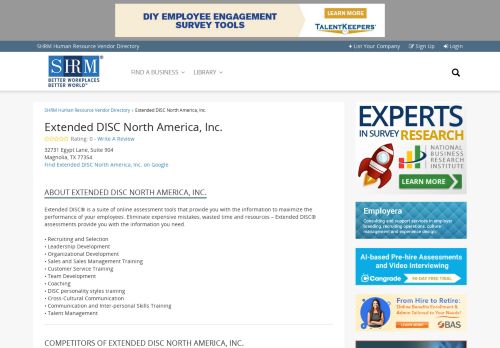 
                            13. Extended DISC North America, Inc. Competitors and Products in the ...