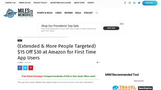 
                            11. (Extended & More People Targeted) $15 Off $30 at Amazon for First ...