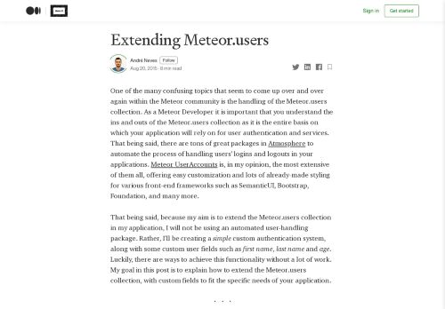 
                            13. Extending Meteor.users – All About MeteorJS – Medium