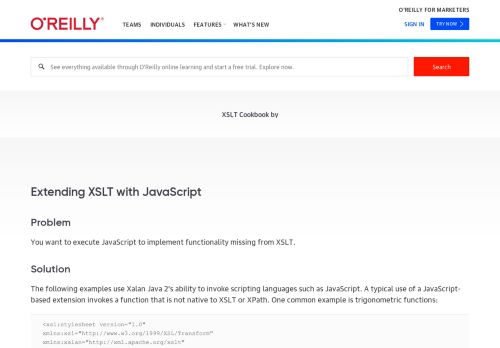 
                            5. Extending XSLT with JavaScript - XSLT Cookbook [Book]