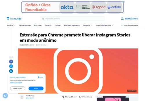 
                            6. Extensão para Chrome promete liberar Instagram Stories em modo ...