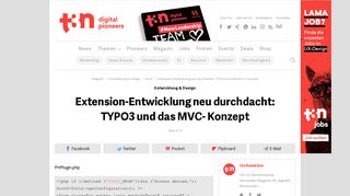 
                            12. Extension-Entwicklung neu durchdacht: TYPO3 und das MVC - t3n