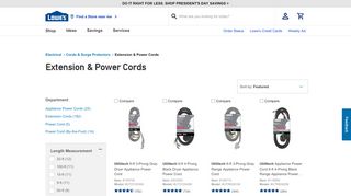 
                            3. Extension & Power Cords at Lowes.com