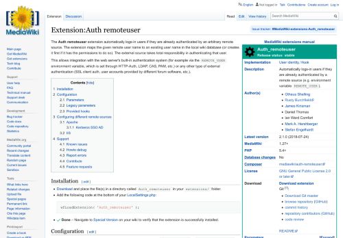 
                            13. Extension:Auth remoteuser - MediaWiki