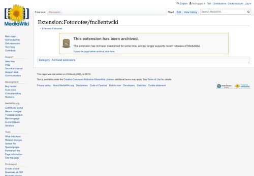 
                            13. Extension:Fotonotes/fnclientwiki - MediaWiki