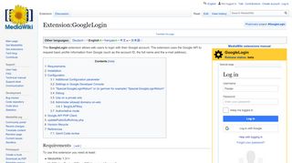 
                            6. Extension:GoogleLogin - MediaWiki