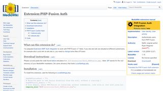 
                            10. Extension:PHP-Fusion Auth - MediaWiki