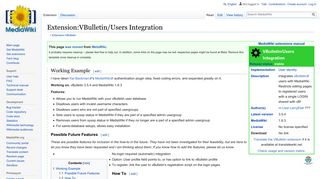 
                            12. Extension:VBulletin/Users Integration - MediaWiki