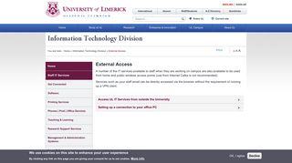 
                            7. External Access | University of Limerick