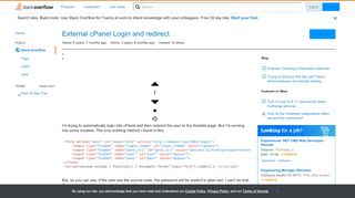 
                            1. External cPanel Login and redirect - Stack Overflow