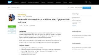 
                            7. External Customer Portal – BSP vs Web Dynpro – Odd outcome | SAP ...