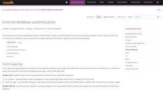 
                            10. External database authentication - MoodleDocs