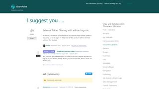
                            11. External Folder Sharing with without sign-in – SharePoint ...