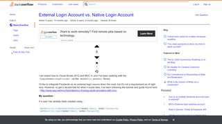 
                            5. External Login Account vs. Native Login Account - Stack Overflow