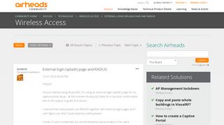 
                            13. External login (splash) page and RADIUS - Airheads Community