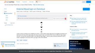 
                            9. External Mysql login on Owncloud - Stack Overflow