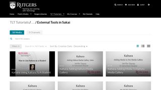 
                            8. External Tools in Sakai - Rutgers University Media Space